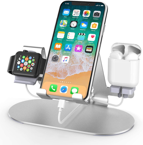 3 in 1 Aluminum Charging Station Stand for Apple Watch, Iphone & Airpods - All Of Everything