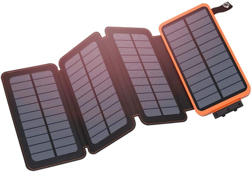 Hiluckey Outdoor Portable Solar Charger 25000mAh Power Bank w/4 Solar Panels - All Of Everything