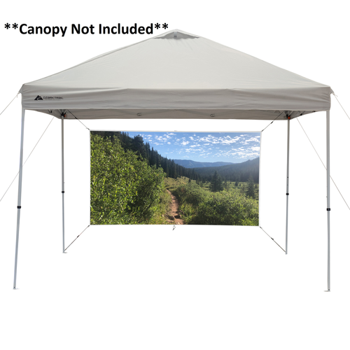 Ozark Trail Outdoor Shade Wall/Projector Screen, White 87.2in. x 49in. for Straight-Leg Canopies - All Of Everything